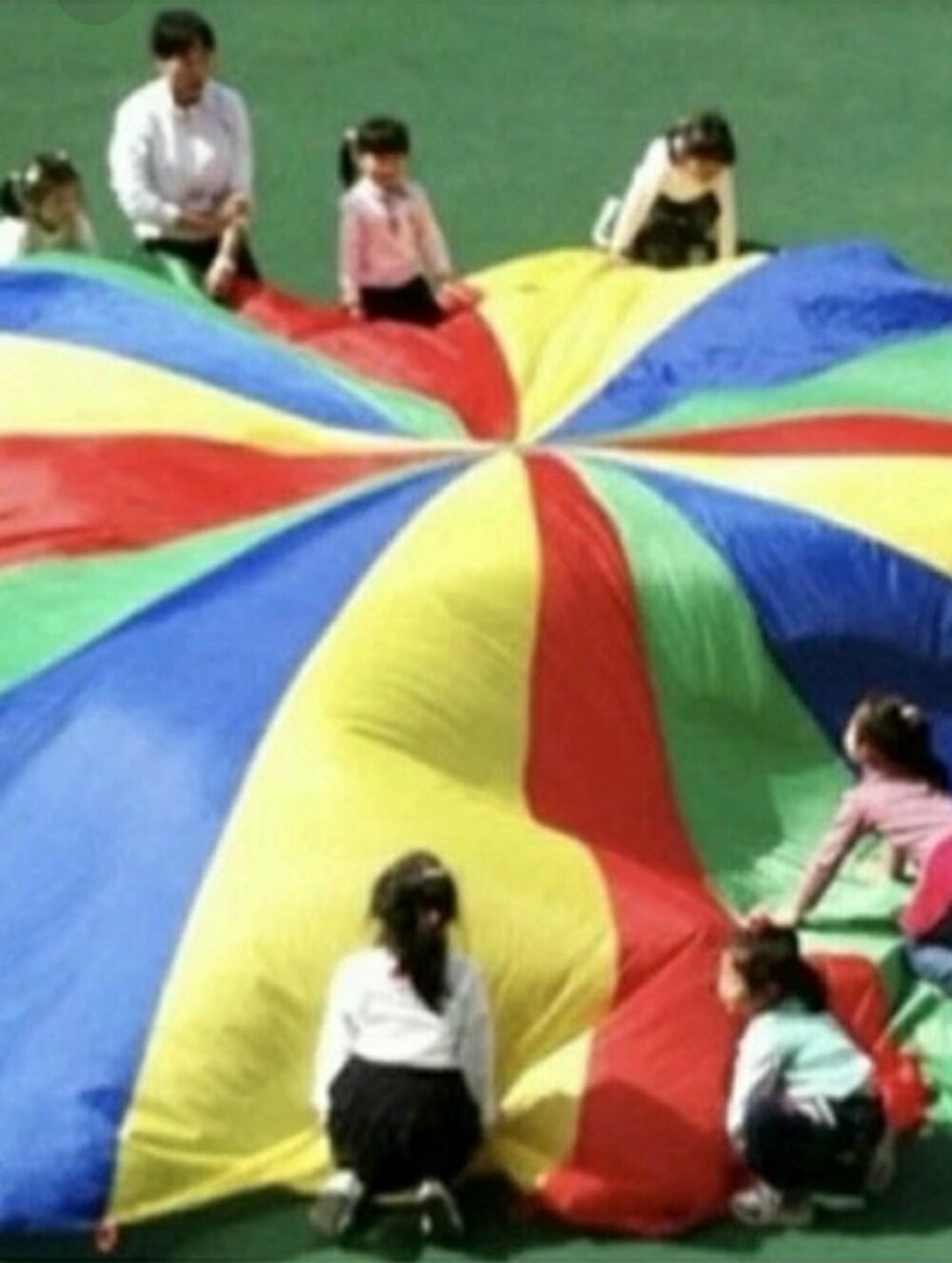 Multicolor Play Parachute - 12ft Diameter - Picture 5 of 6